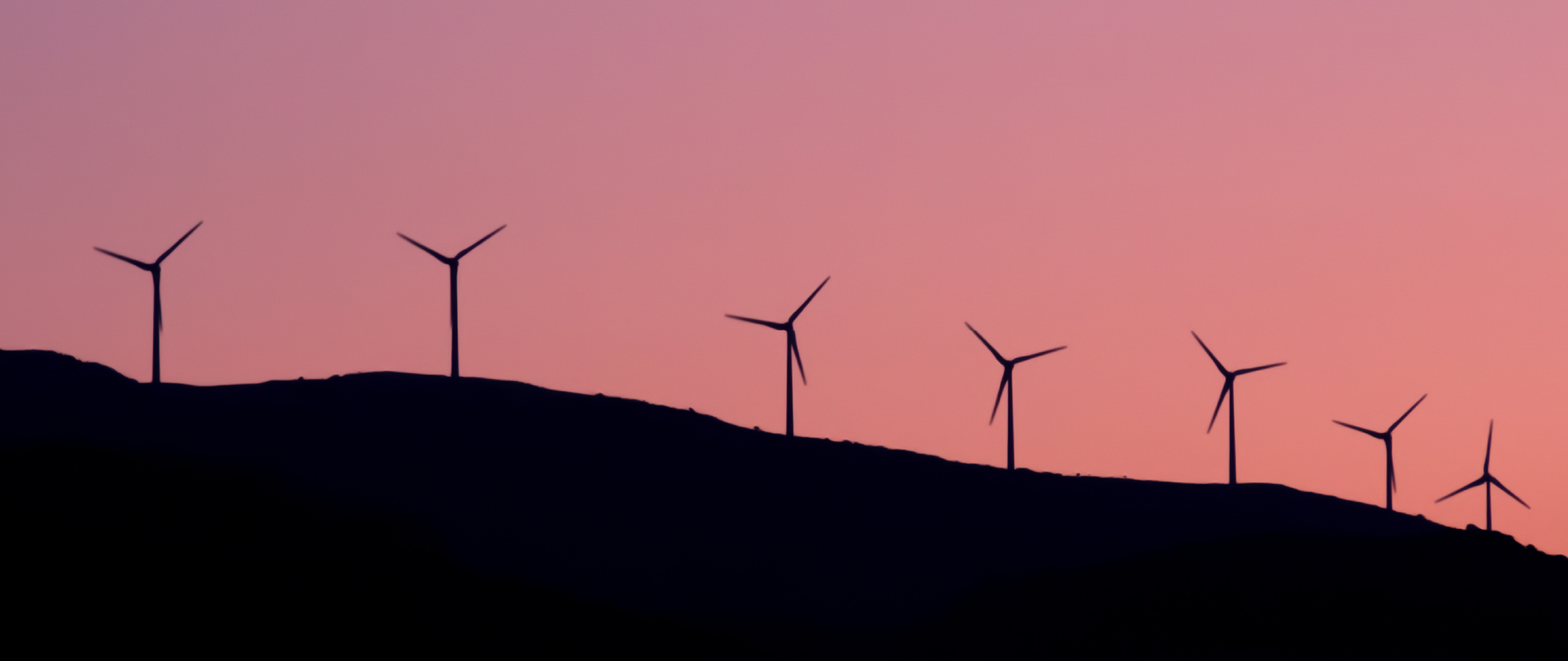 Windmills at dusk